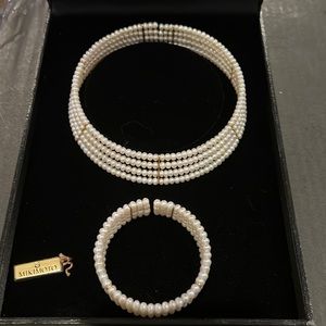 Mikimoto Pearl Necklace & Pearl Bracelet